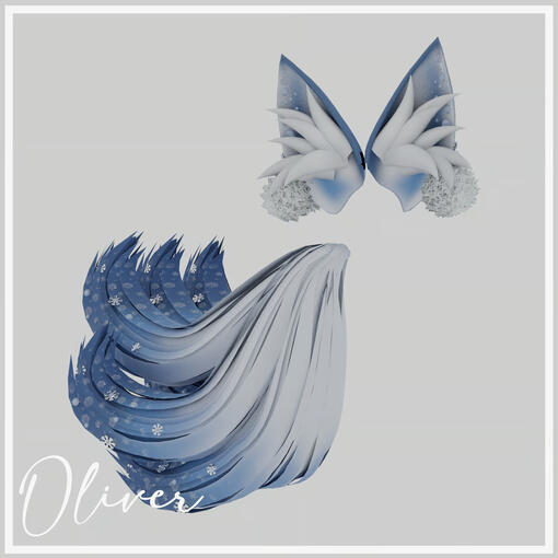 Snow Kitsune Set by OliverVRC